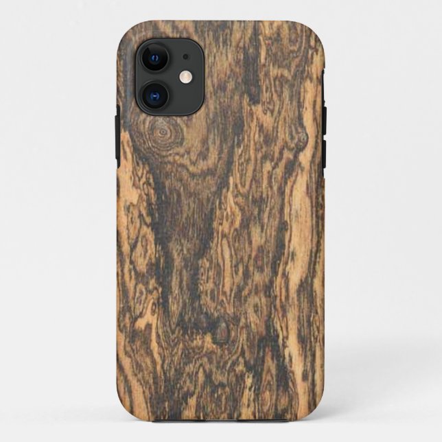 Capa Para iPhone 11 Fim de Bocote (madeira) (Verso)