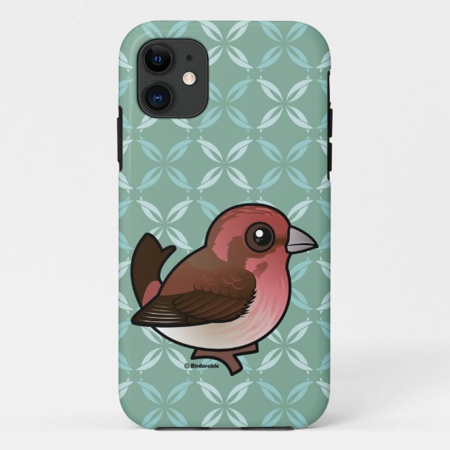 Capa Para iPhone 11 Finch Roxo Birdormente (Verso)