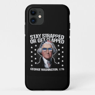 Capa Para iPhone 11 Fique Armado ou Leve um Tiro George Washington