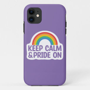 Capa Para iPhone 11 Fique Calmo E Orgulho Orgulho gay Mês