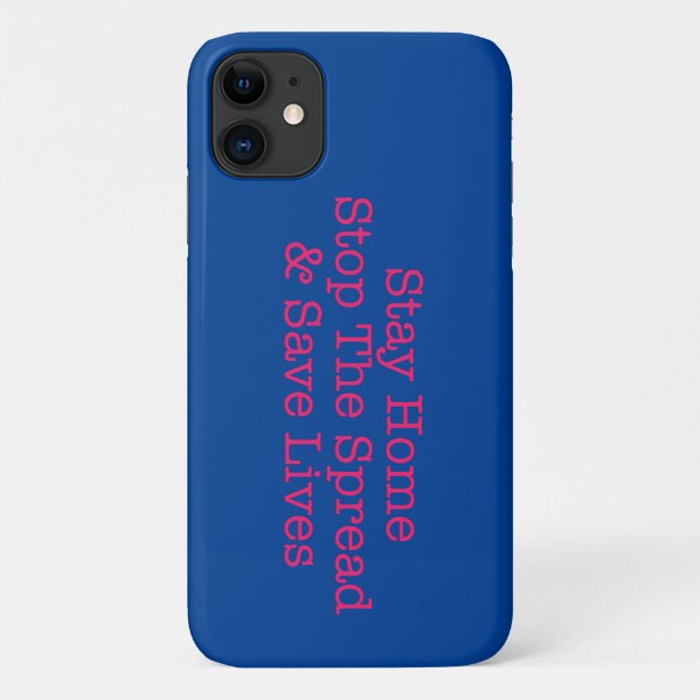 Capa Para iPhone 11 Fique Em Casa Fique Seguro Pare De Espalhar (Verso)