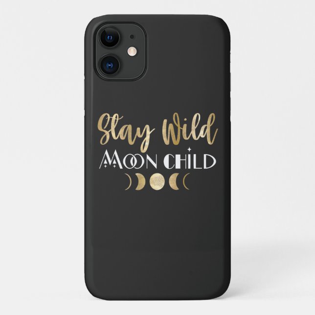 Capa Para iPhone 11 Fique Selvagem Criança da Lua (Verso)