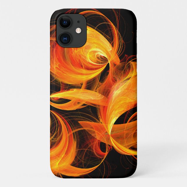 Capa Para iPhone 11 Fireball Abstrato Art (Verso)
