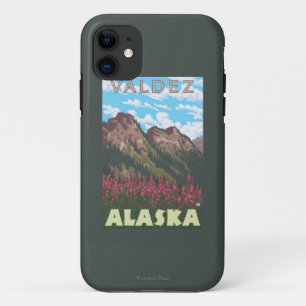 Capa Para iPhone 11 Fireweed & montanhas - Valdez, Alaska