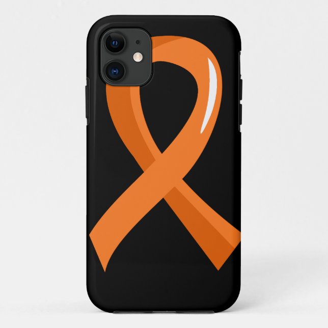 Capa Para iPhone 11 Fita alaranjada 3 da leucemia (Verso)