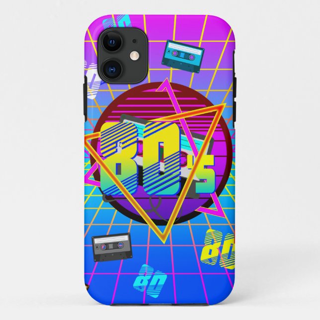 Capa Para iPhone 11 FITA DE CASSETE DA ESCOLA ANTIGA DE anos 80 (Verso)
