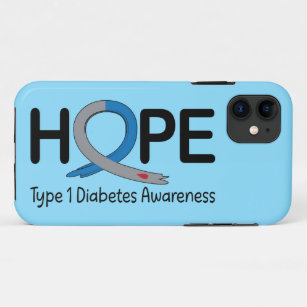 Capa Para iPhone 11 Fita de Esperança de Consciência da Diabetes Tipo 