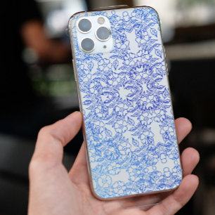 Capa Para iPhone 11 Flair Azul Chic padrão de redemoinho estético únic
