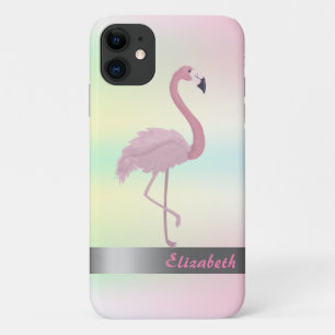 Capa Para iPhone 11 Flamingos Iridescentes Holográficos da Moda