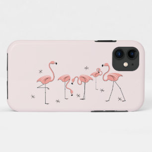 Capa para iPhone 11 Flamingos Rosa
