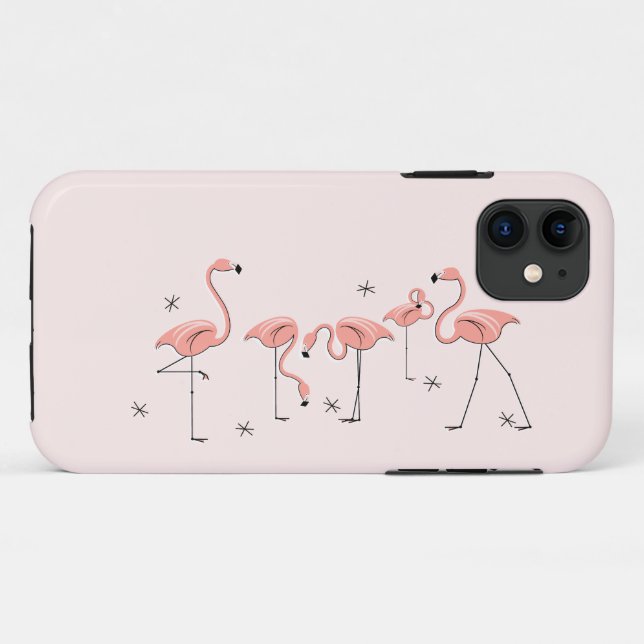Capa para iPhone 11 Flamingos Rosa (Verso (horizontal))