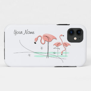 Capa Para iPhone 11 Flamingos Trio 3 'Name' iPhone 11 hard
