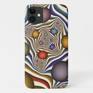 Capa Para iPhone 11 Flexibindo Arte Fractal Colorida Abstrato