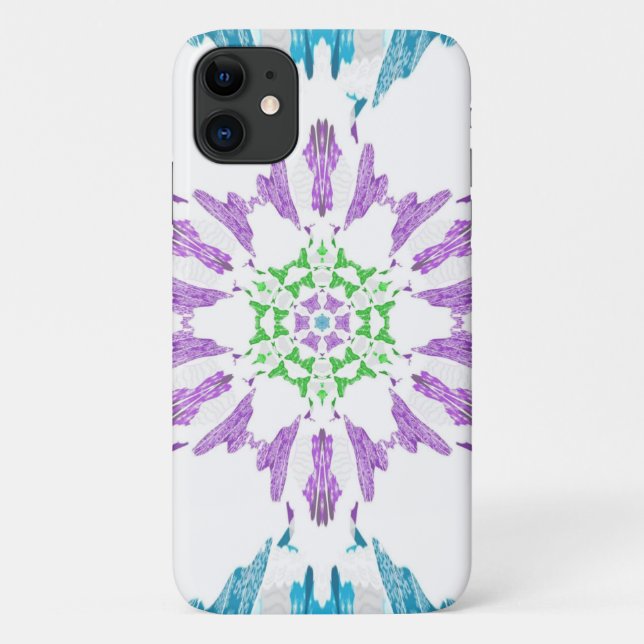 Capa Para iPhone 11 floco de neve Mandala design (Verso)