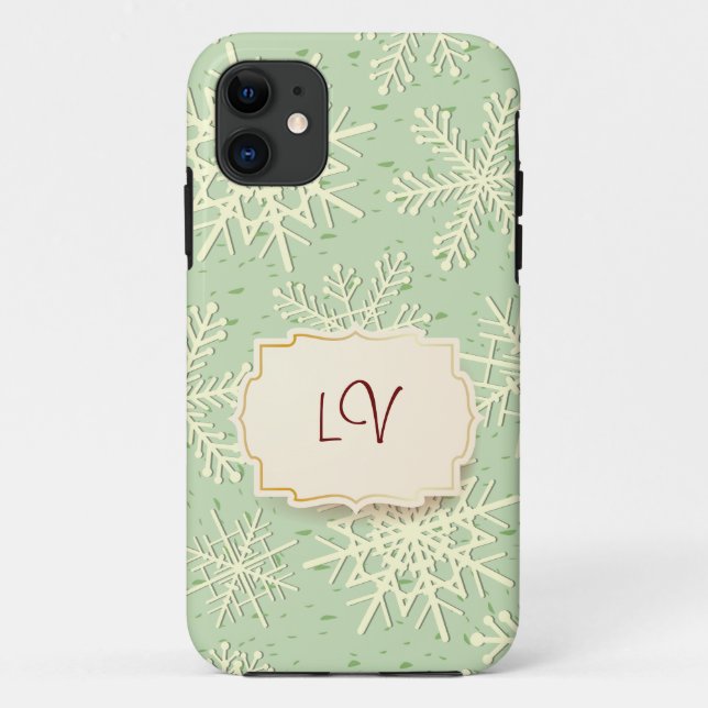 Capa Para iPhone 11 Flocos de neve, caso do iPhone 5 (Verso)