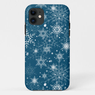 Capa Para iPhone 11 Flocos de neve com manchas brancas