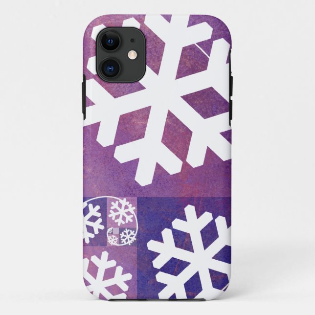 Capa Para iPhone 11 Flocos de neve dourados da relação (Verso)