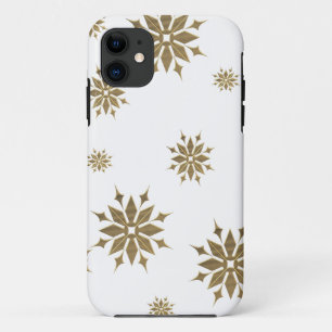 Capa Para iPhone 11 Flocos de neve ouro