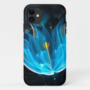 Capa Para iPhone 11 Flor azul de lótus bonito