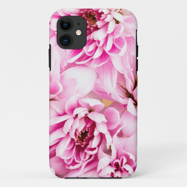 Capa Para iPhone 11 Flor Chrysanthemum Rosa (Verso)