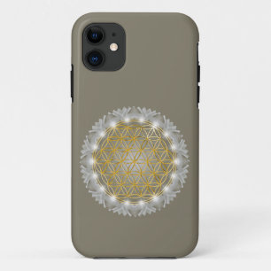 Capa Para iPhone 11 FLOR DA VIDA - Luz geométrica sagrada 1