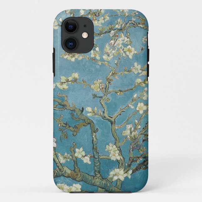 Capa Para iPhone 11 Flor de Amêndoa de Van Gogh (Verso)