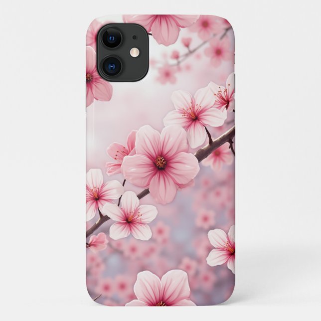 Capa Para iPhone 11 flor de cereja (Verso)