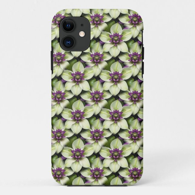 Capa Para iPhone 11 Flor de helleborgue florescente (Verso)