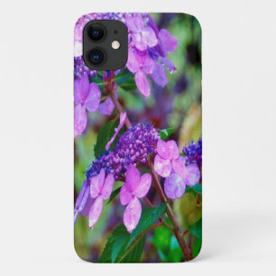 Capa Para iPhone 11 Flor de Hydrangea Roxo