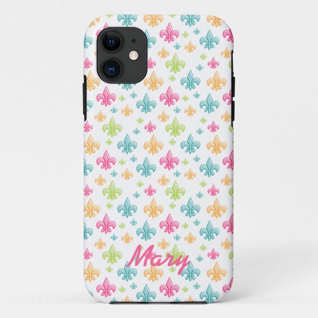 Capa Para iPhone 11 Flor de lis (Verso)