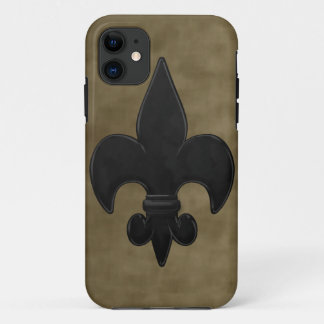 Capa Para iPhone 11 Flor de lis dos santos de veludo