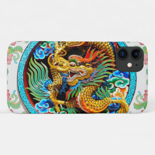 Capa Para iPhone 11 Flor de lótus Legal e colorido de dragão
