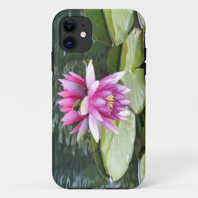 Capa Para iPhone 11 Flor de Lotus Rosa (Verso)