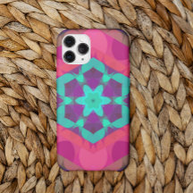 Flor de Mandala, cor-de-rosa, azul e púrpura