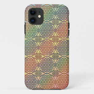 Capa Para iPhone 11 Flor de Vida - padrão de granulação do selo 1
