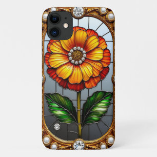 Capa Para iPhone 11 Flor de Vidro Colorido