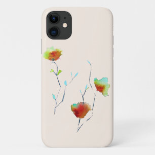 Capa Para iPhone 11 Flor floral simples moderna Arte de outono