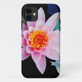 Capa Para iPhone 11 Flor lírio de água, rosa quente e lótus laranja