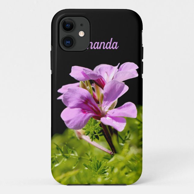 Capa Para iPhone 11 Flor Personalizado (Opcional) (Verso)