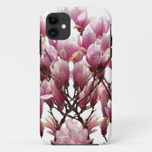 Capa Para iPhone 11 Flor-Primavera de-Magnolias Rosa