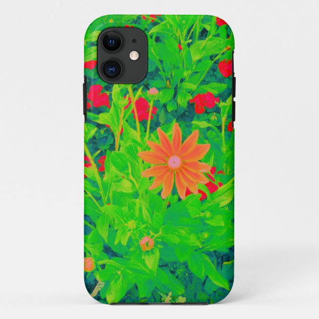 Capa Para iPhone 11 Flor Psicodélico Cama 01 (Verso)