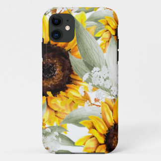 Capa Para iPhone 11 Flor Rústico Rústico Amarelo