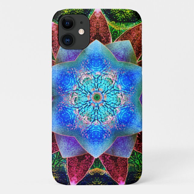 Capa Para iPhone 11 Flor virtual avermelhada ou rústica (Verso)