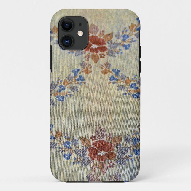 Capa Para iPhone 11 Florais antiquados (Verso)