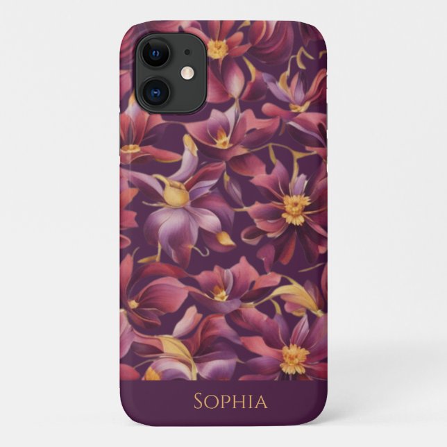 Capa Para iPhone 11 Floral- (Verso)