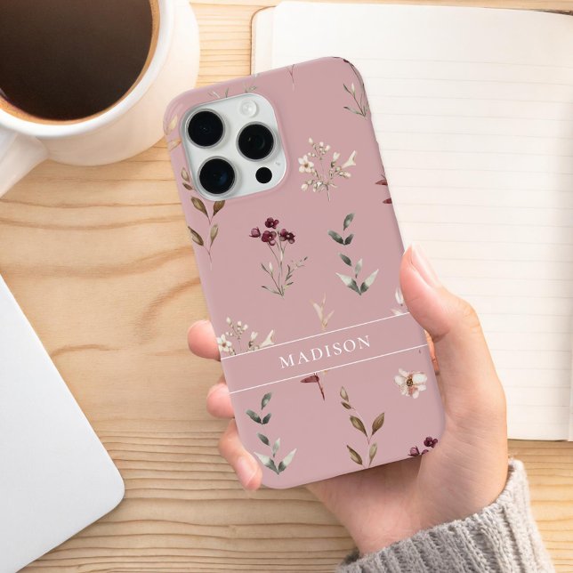 Capa Para iPhone 11 Floral Botânico de Flor Selvagem Personalizado (Criador carregado)