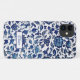 Capa Para iPhone 11 Floral Branco e Azul-Chic Exótico Personalizado (Back (Horizontal))