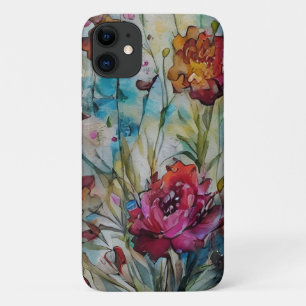Capa Para iPhone 11 Floral de Aquarela