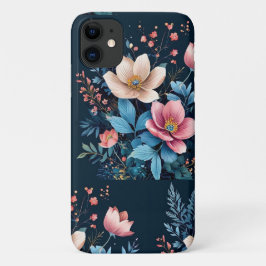 Capa Para iPhone 11 Floral de aquarela