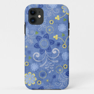 Capa Para iPhone 11 Floral Denim